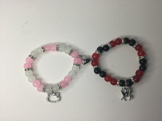 Spider-Man and Hello Kitty Matching Bracelets