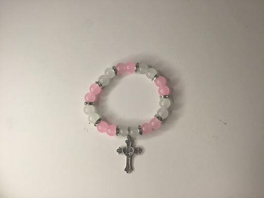 Pink cross Bracelet